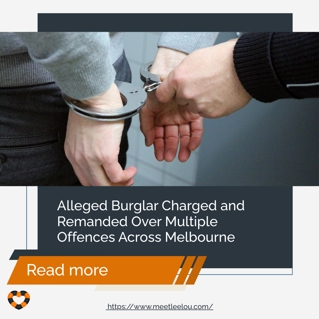 A quiet Melbourne street with residential and commercial buildings, symbolizing community safety awareness after recent burglary arrests.