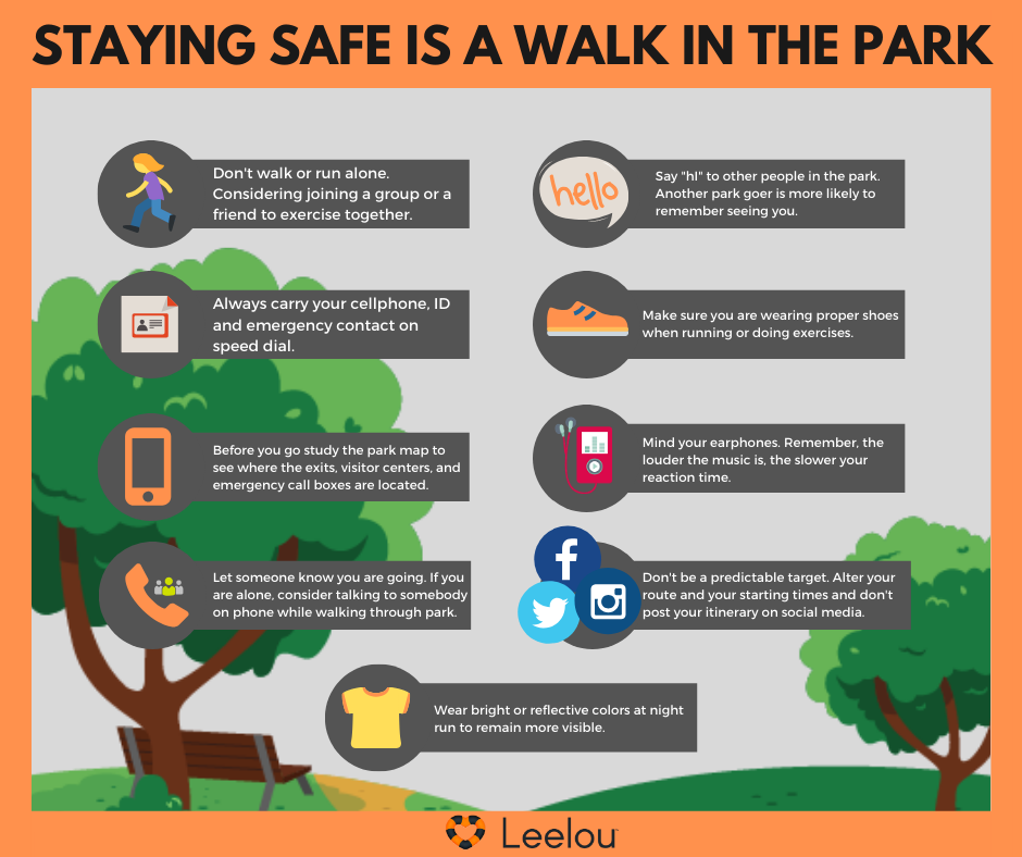 Copy of STAYING SAFE IS A WALK IN THE PARK steps